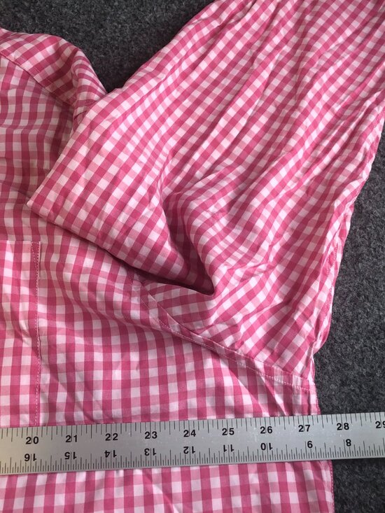 Johnnie-O Mens Performance Shirt Men XXL Pink Check Gingham Stretch Button - Picture 6 of 10